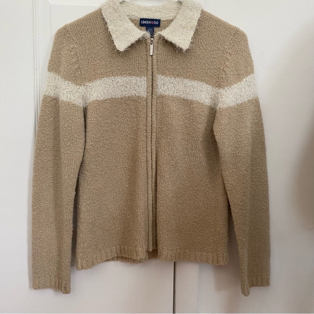 Vintage Limited Too Fuzzy Zip Up Sweater